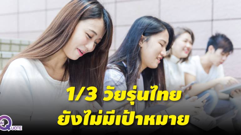 โพลชี้วัยรุ่นไทย1ใน 3 ยังไม่ตั้งเป้าหมายชีวิต แต่นิยมเรียนกีฬา
